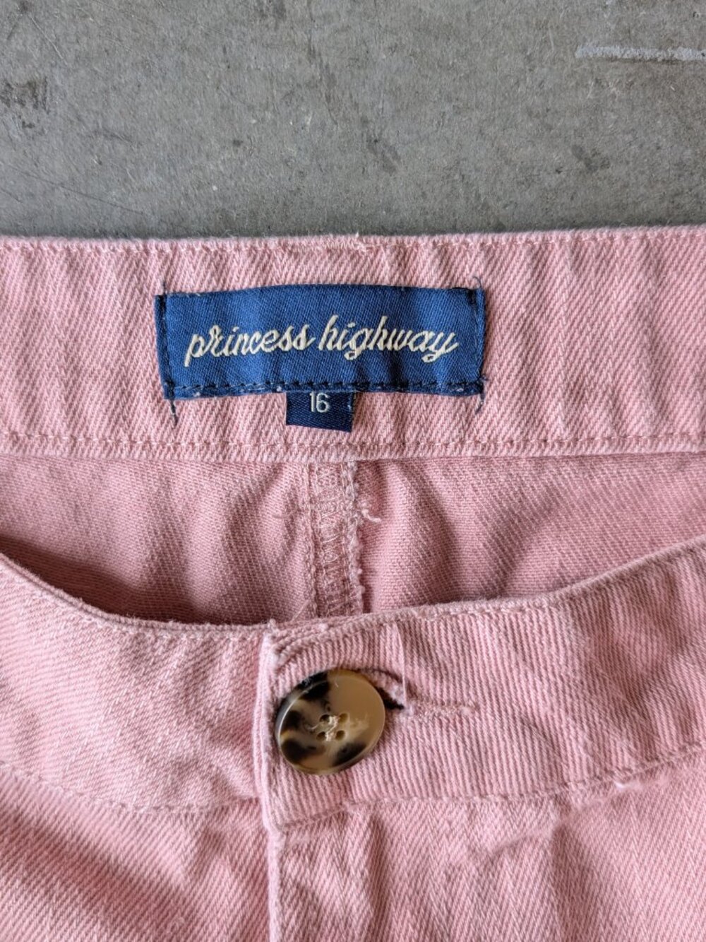Modcloth x Princess Highway Chain of Wildflowers Embroidered Jeans Pink size 16 - Picture 6 of 9